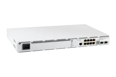 Ethernet-коммутатор MES2410-08DU, 8x2.5G PoE++ + 2x1G/10G SFP+, L3, 220V AC