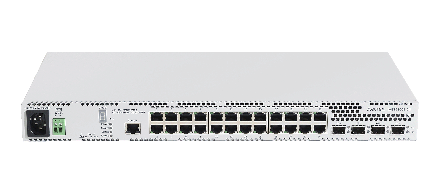 Ethernet-коммутатор MES2348B, 48x1G RJ45 + 4x10G SFP+, L3, 220V AC/12V DC